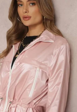 Różowa Kurtka z Połyskiem Grainne