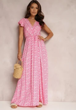 Różowa Sukienka z Wiskozy Appamene
