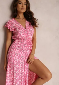 Różowa Sukienka z Wiskozy Appamene