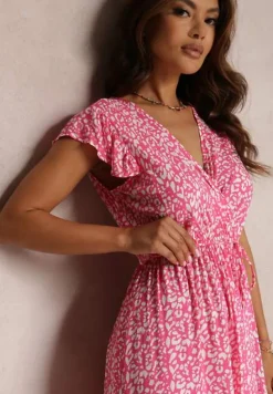 Różowa Sukienka z Wiskozy Appamene