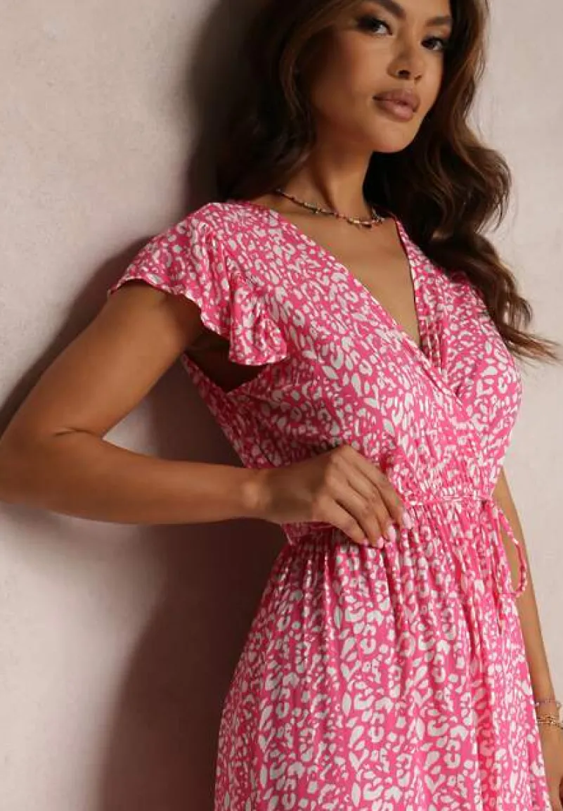 Różowa Sukienka z Wiskozy Appamene