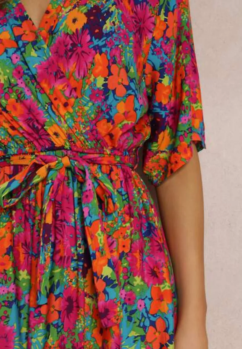 Różowa Sukienka z Wiskozy Lylian