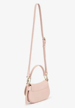Różowa Torebka Typu Bagietka z Dołączonym Paskiem Crossbody Nanoria