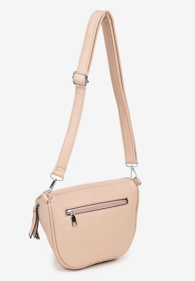 Różowa Torebka w Stylu Listonoszki z Ozdobnymi Suwakami Nilanisse