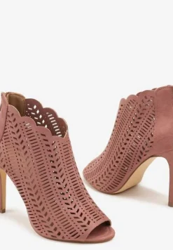 Różowe Ażurowe Sandały Vices na Szpilce Seladith