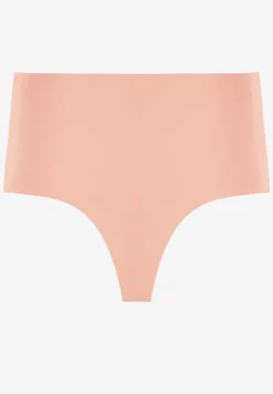 Różowe Bezszwowe Majtki High Waist Kolunea