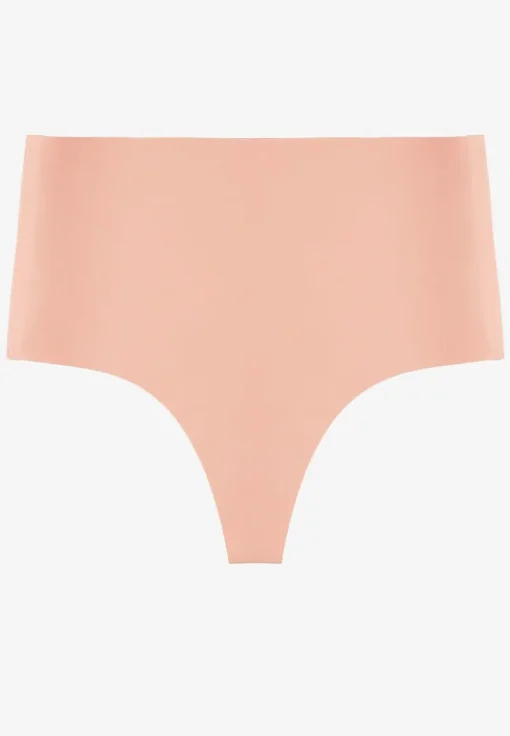 Różowe Bezszwowe Majtki High Waist Kolunea