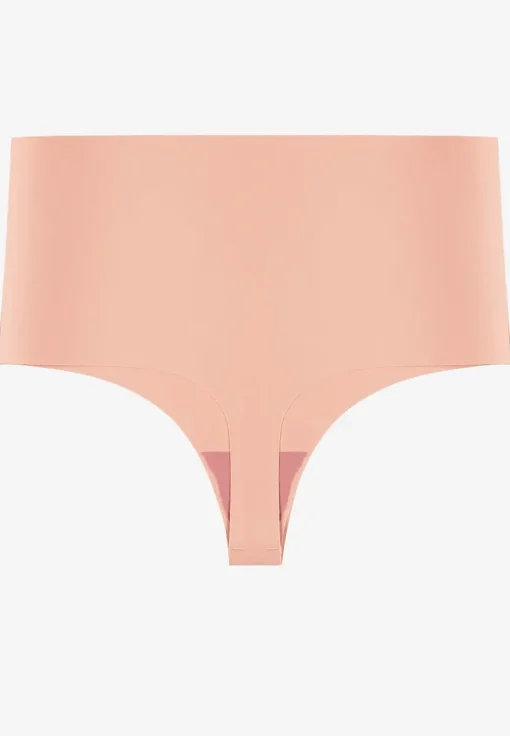 Różowe Bezszwowe Majtki High Waist Kolunea