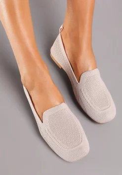 Różowe Casualowe Mokasyny na Płaskiej Podeszwie Ozdobione Perforacją Klanesha