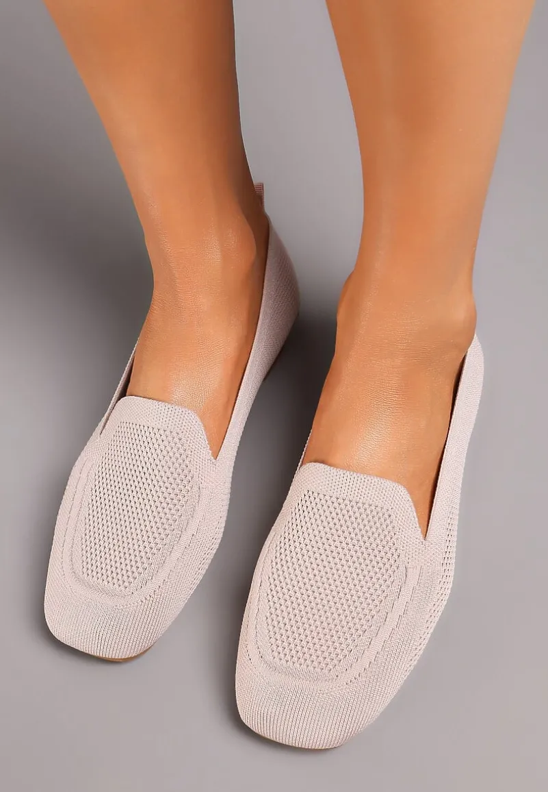 Różowe Casualowe Mokasyny na Płaskiej Podeszwie Ozdobione Perforacją Klanesha