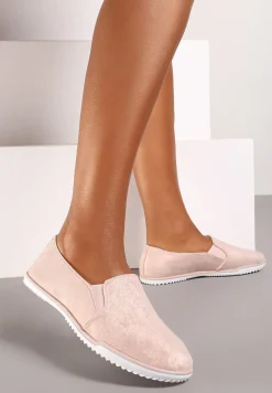 Różowe Casualowe Tenisówki na Płaskiej Elastycznej Podeszwie Beniefra