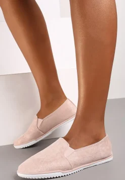 Różowe Casualowe Tenisówki na Płaskiej Elastycznej Podeszwie Beniefra