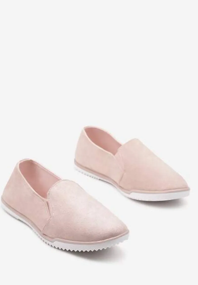 Różowe Casualowe Tenisówki na Płaskiej Elastycznej Podeszwie Beniefra