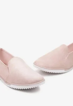 Różowe Casualowe Tenisówki na Płaskiej Elastycznej Podeszwie Beniefra