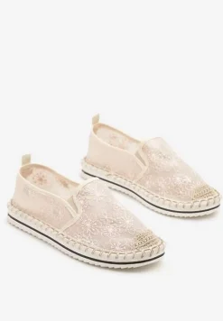 Różowe Espadryle z Ozdobną Plecionką Eranoria