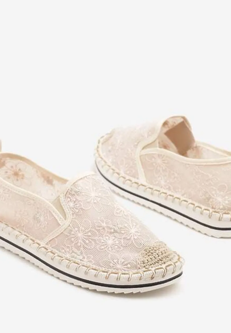 Różowe Espadryle z Ozdobną Plecionką Eranoria