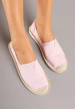 Różowe Espadryle z Plecionką Natifelle