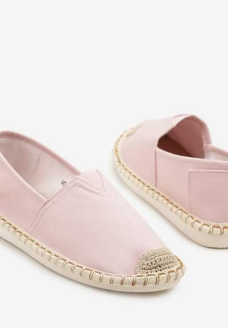 Różowe Espadryle z Plecionką Natifelle