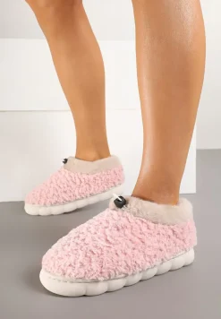 Różowe Kapcie Vices z Futerkiem i Dodatkowym Ściągaczem Calavina