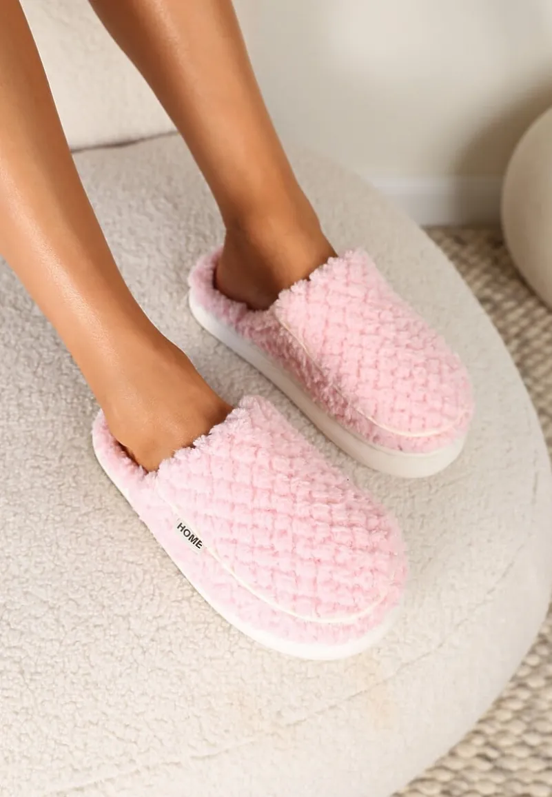 Różowe Kapcie z Miękkiego Kożuszkowego Futerka Lilissa