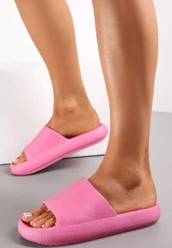Różowe Klapki Basenowe na Grubej Podeszwie Welija