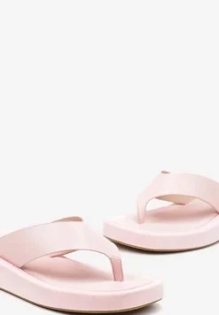 Różowe Klapki Japonki na Platformie Ilvima