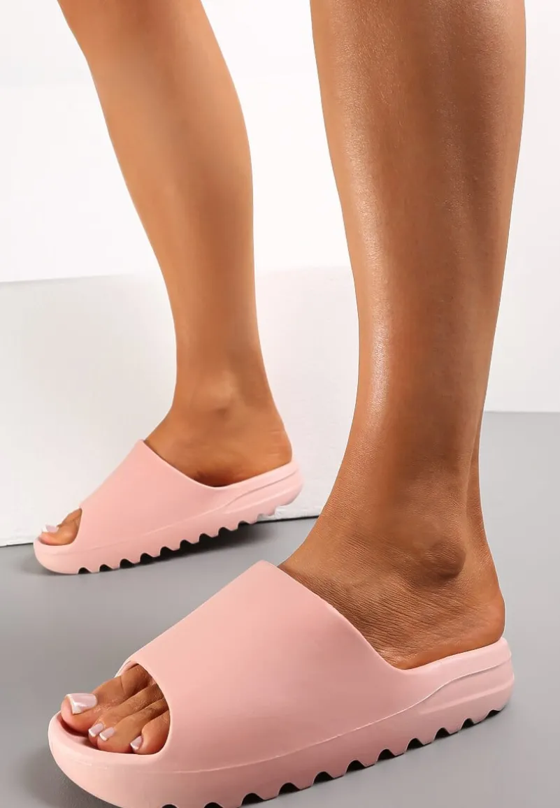 Różowe Klapki z Pianki z Odkrytym Noskiem Birea
