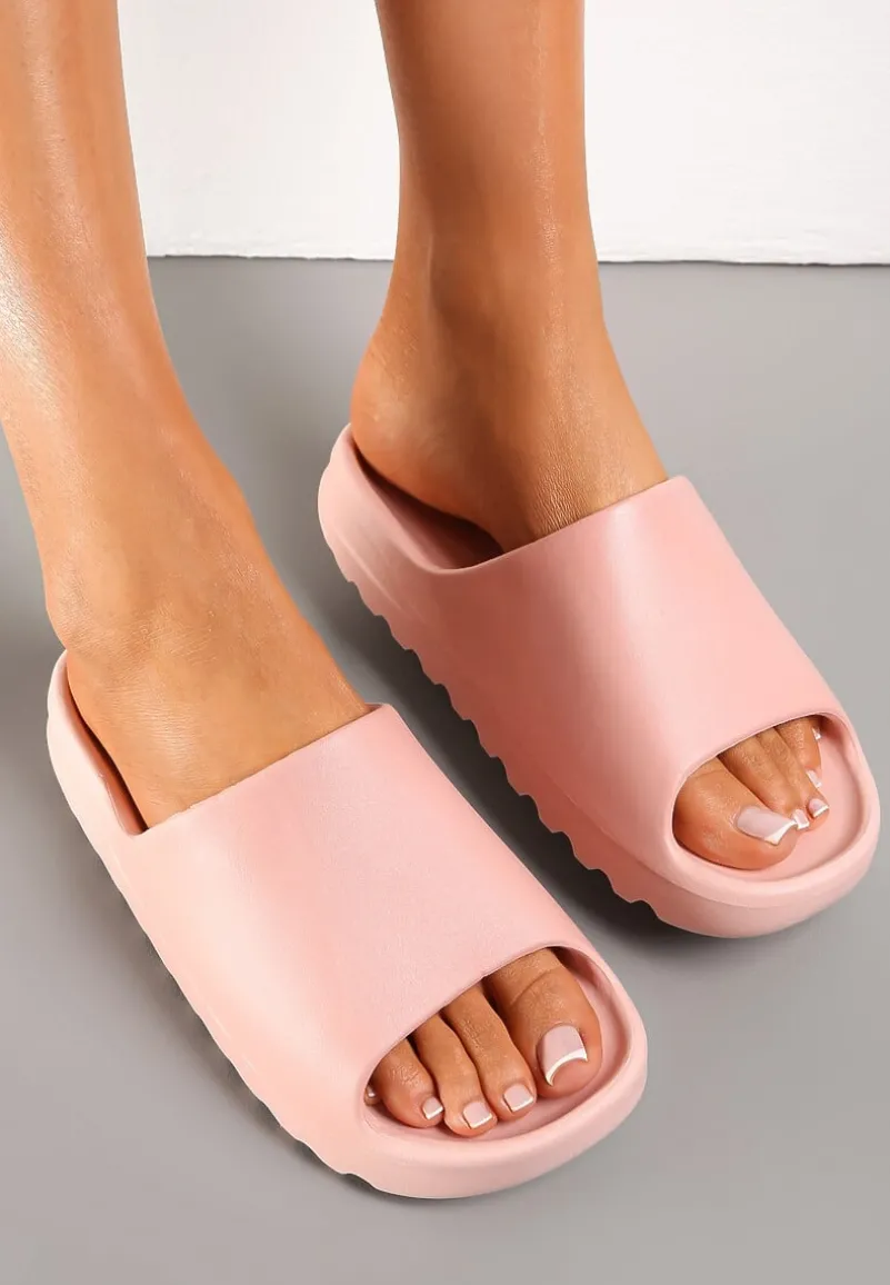 Różowe Klapki z Pianki z Odkrytym Noskiem Birea