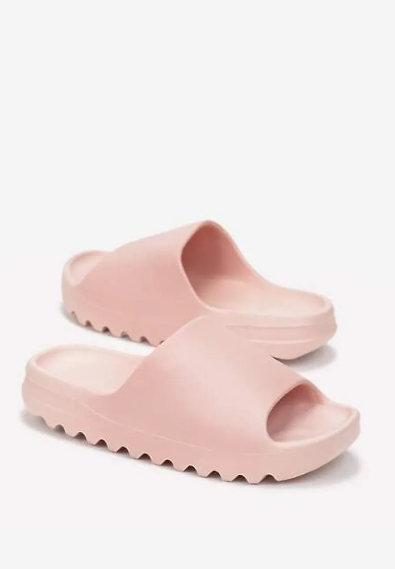 Różowe Klapki z Pianki z Odkrytym Noskiem Birea