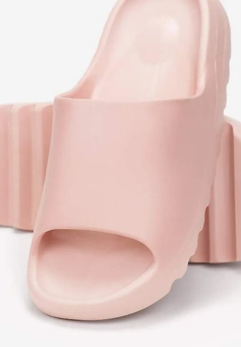 Różowe Klapki z Pianki z Odkrytym Noskiem Birea