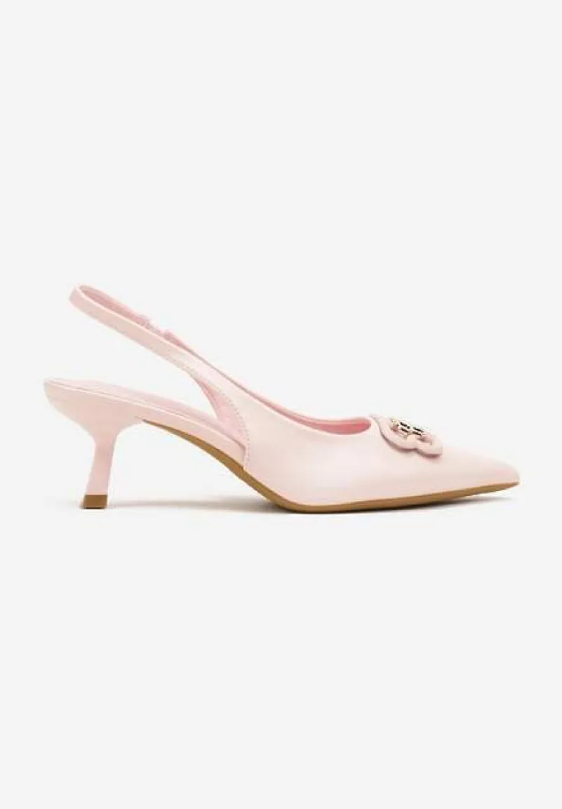 Różowe Sandały na Kaczuszce z Odsłoniętą Piętą Tirreina