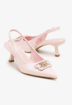 Różowe Sandały na Kaczuszce z Odsłoniętą Piętą Tirreina