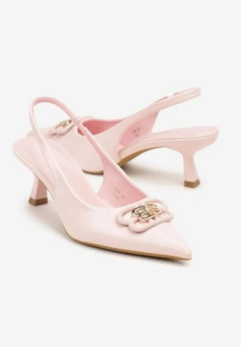 Różowe Sandały na Kaczuszce z Odsłoniętą Piętą Tirreina