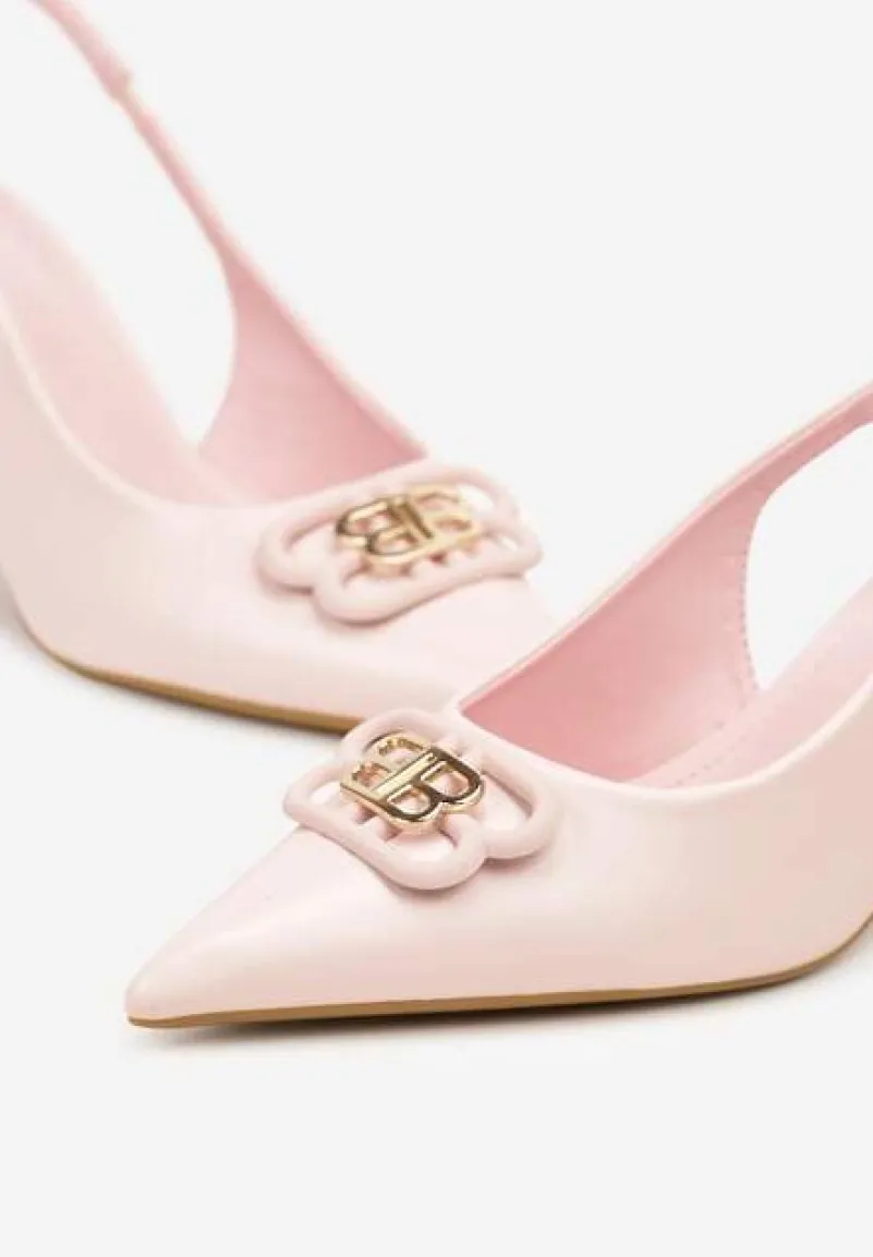 Różowe Sandały na Kaczuszce z Odsłoniętą Piętą Tirreina