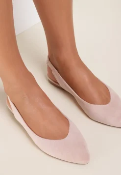 Różowe Sandały z Odkrytą Piętą i Noskiem Typu Migdałek Nemegoria