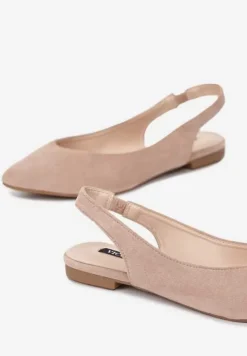 Różowe Sandały z Odkrytą Piętą i Noskiem Typu Migdałek Nemegoria