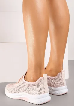 Różowe Siateczkowe Buty Sportowe na Piankowej Podeszwie Linidas