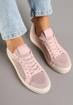 Różowe Siateczkowe Sneakersy Ozdobione Metaliczną Nicią Nimiarene