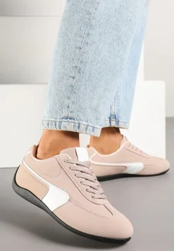Różowe Sneakersy Typu Klasyczne Tenisówki Zelritia