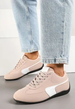 Różowe Sneakersy Typu Klasyczne Tenisówki Zelritia