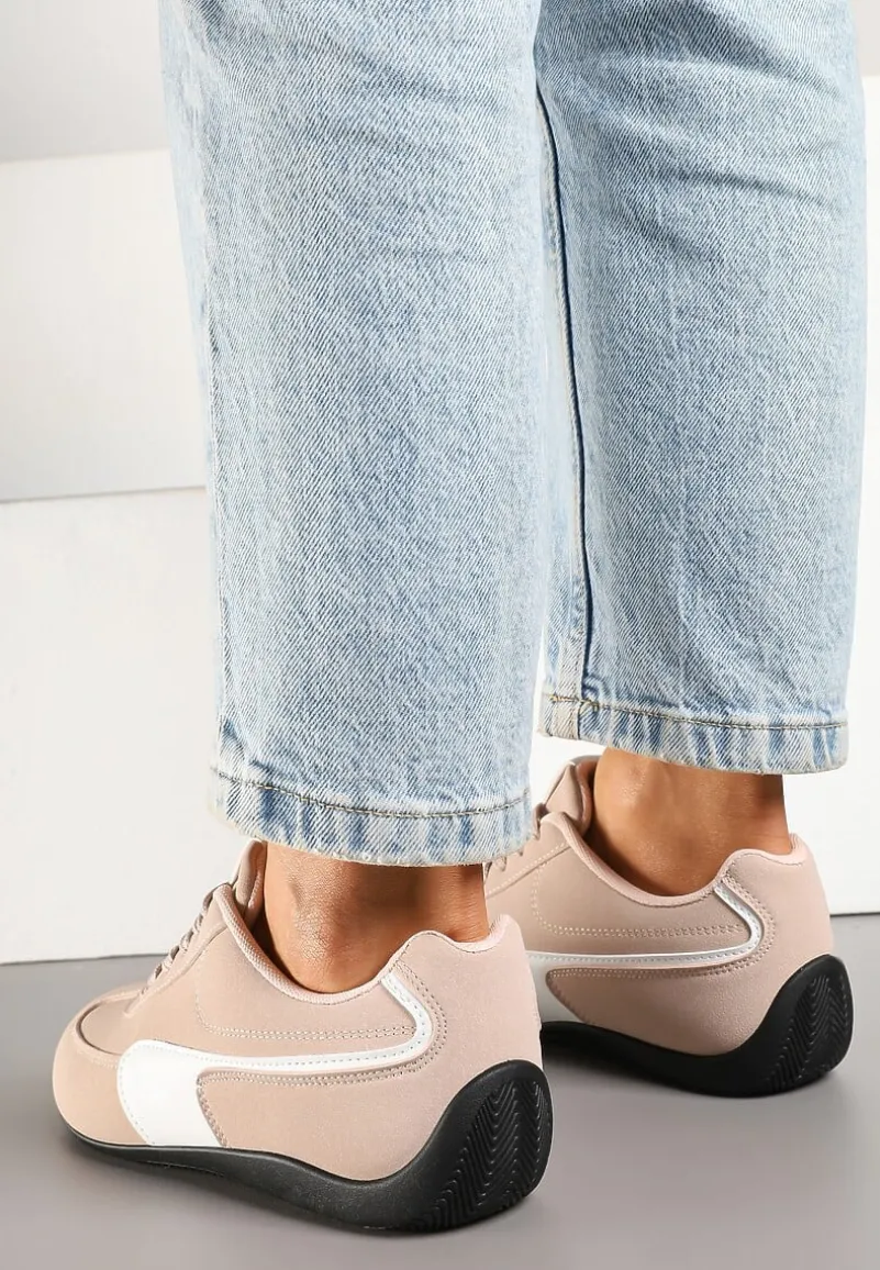 Różowe Sneakersy Typu Klasyczne Tenisówki Zelritia