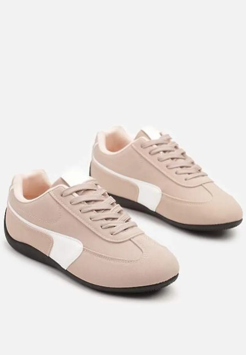 Różowe Sneakersy Typu Klasyczne Tenisówki Zelritia