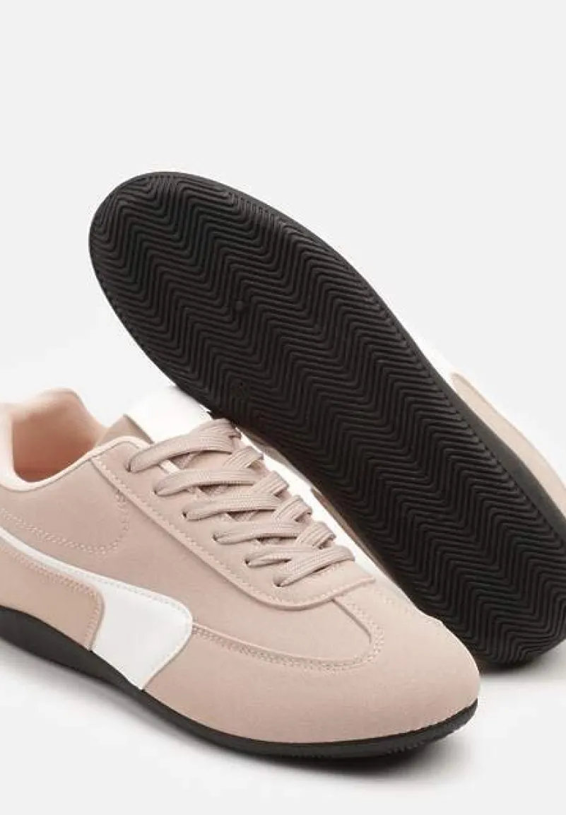 Różowe Sneakersy Typu Klasyczne Tenisówki Zelritia