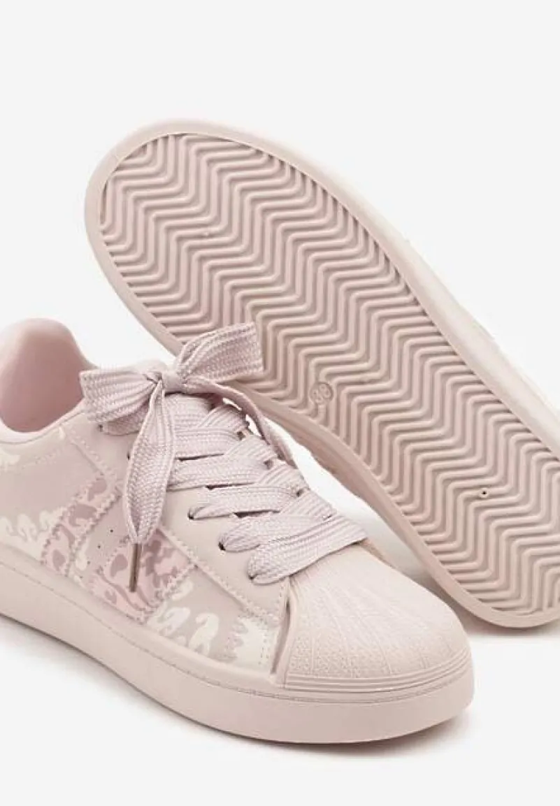 Różowe Sneakersy w Geometryczny Wzór Valdisa