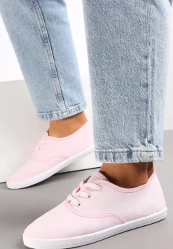 Różowe Sznurowane Tenisówki Przed Kostkę Jennessa