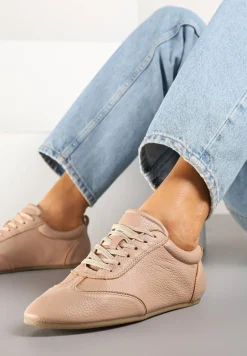 Różowe Tenisówki bez Zdobień z Ekoskóry Verillis