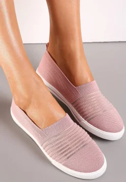 Różowe Tenisówki z Elastyczną Cholewką przed Kostkę Yolathea