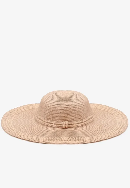 Różowy Kapelusz Plażowy z Plecionki w stylu Boho Amicuralia