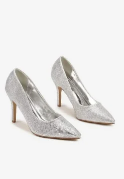 Srebrne Cyrkoniowe Szpilki ze Szpiczastym Noskiem Derinia