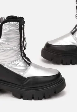 Srebrne Śniegowce na Grubej Podeszwie Rumisa